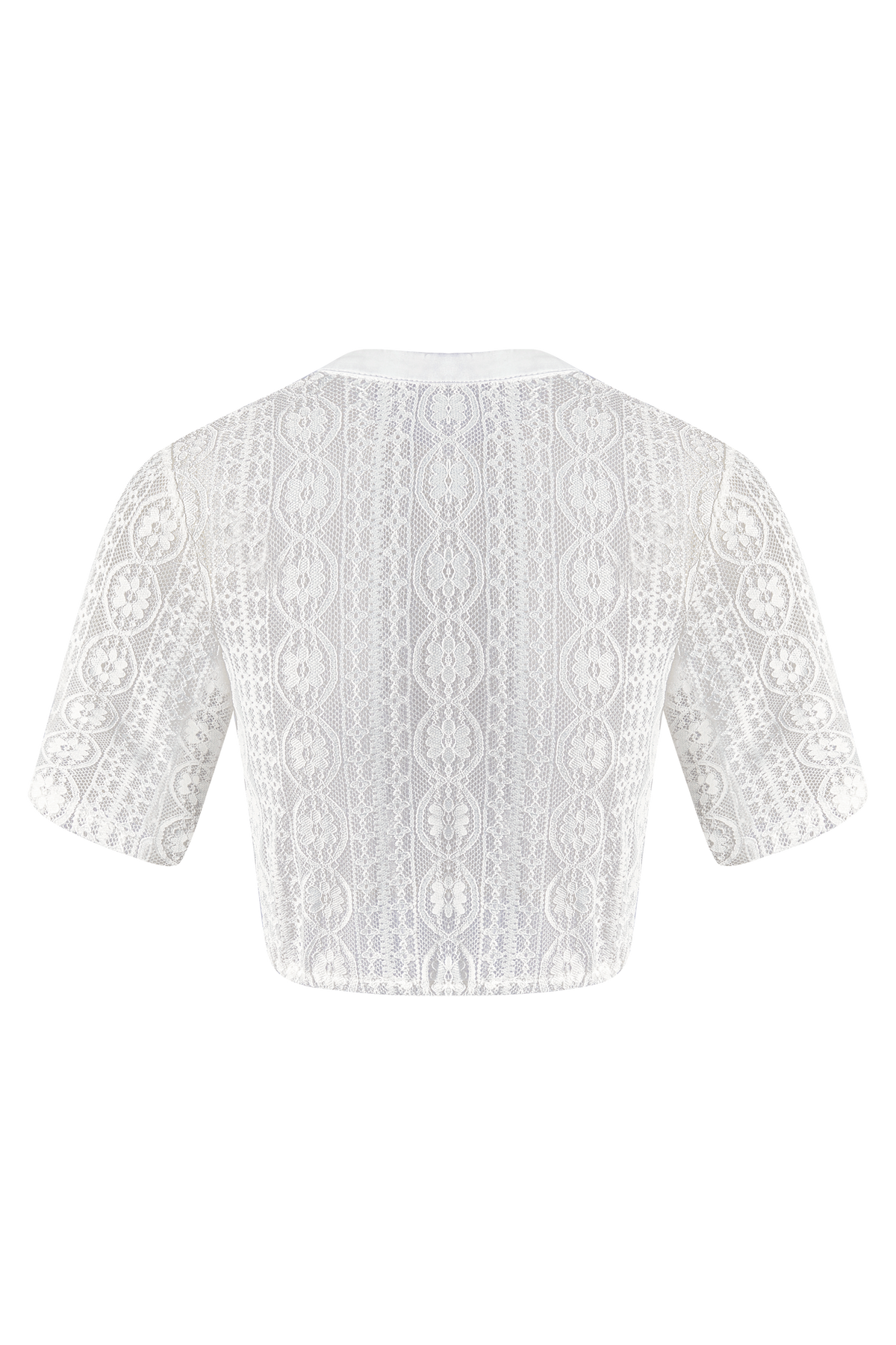 Lucy – Klassische Trachtenbluse in Weiß