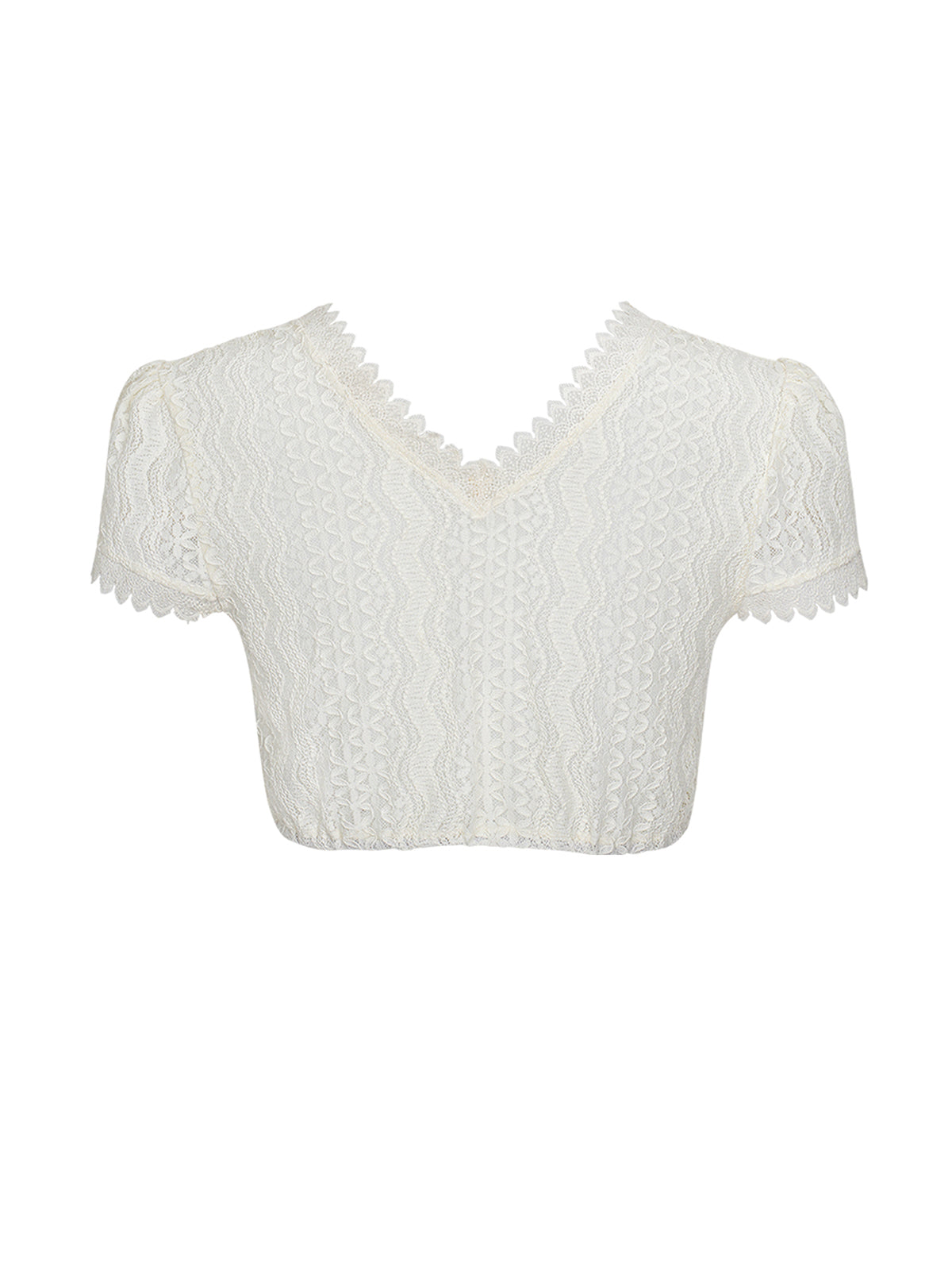 Traditionelle Dirndlbluse Merle mit V-Ausschnitt