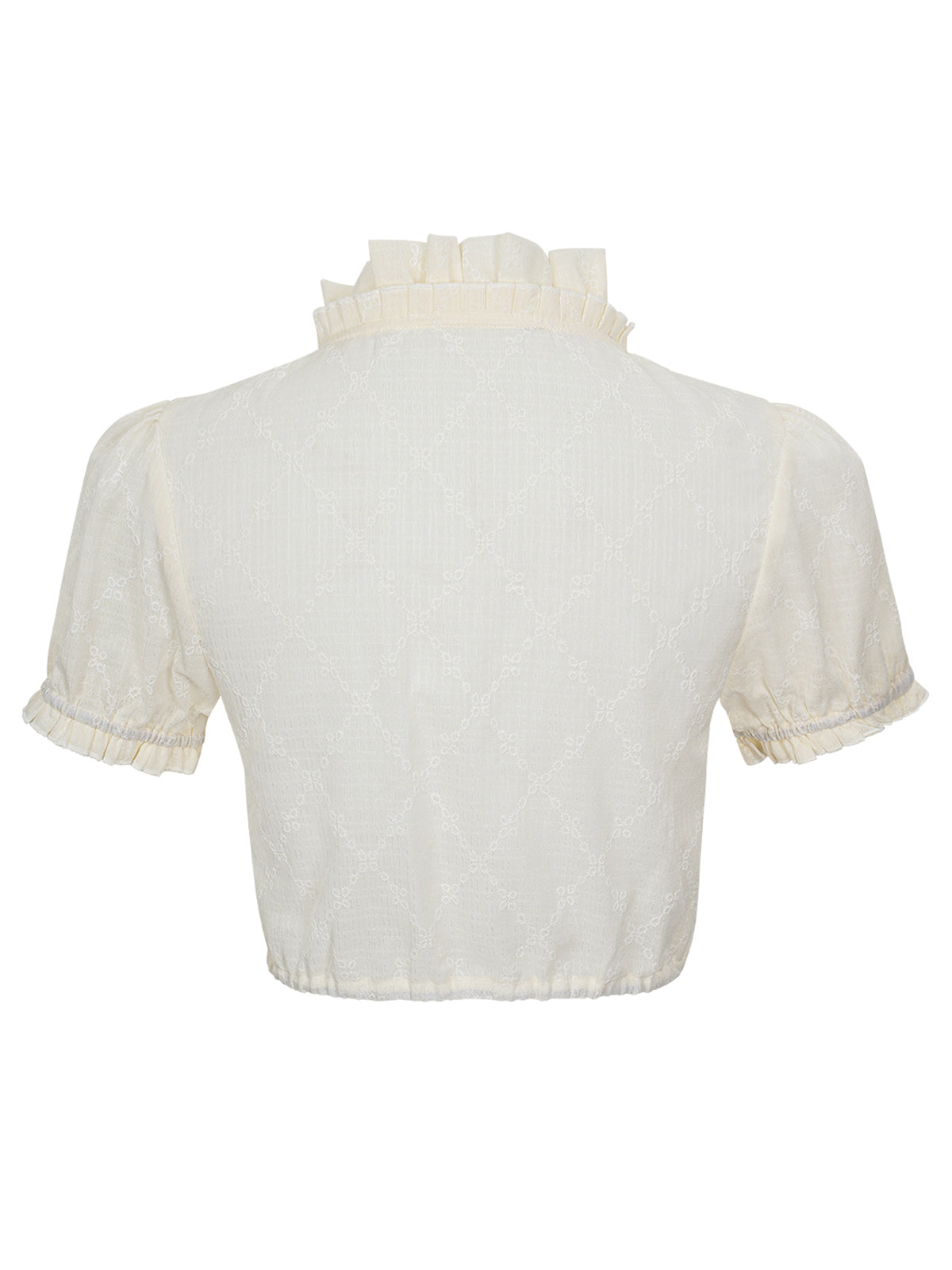 Musselin Damenbluse für Trachtenlooks in Weiß