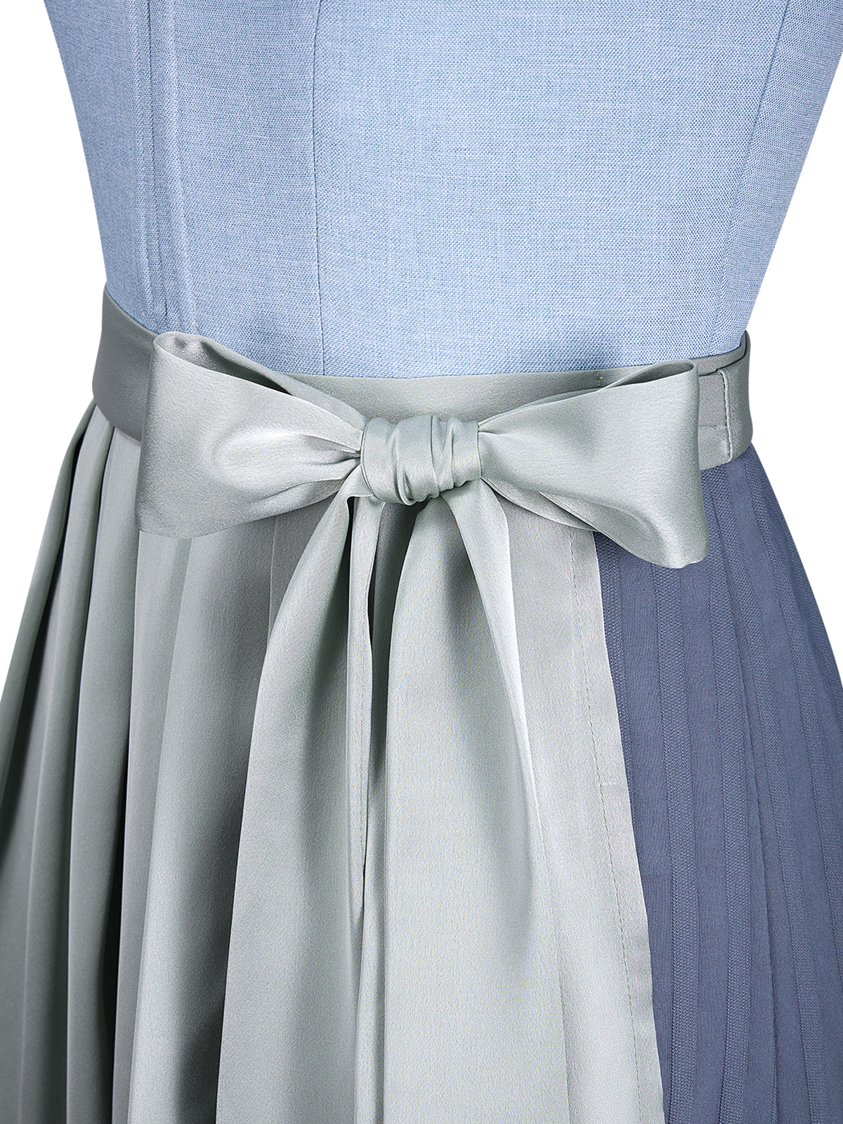 Klassisches Dirndl Mandl – Blau, Herz-Ausschnitt