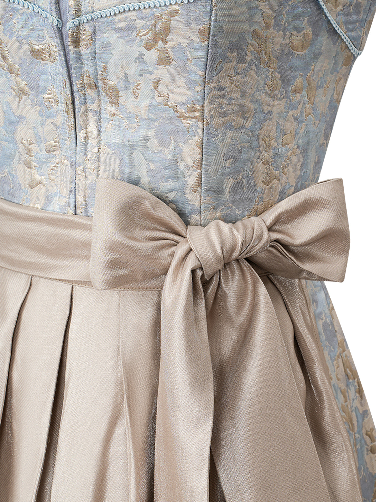 Dirndl Gianna – Frontreißverschluss in Blau
