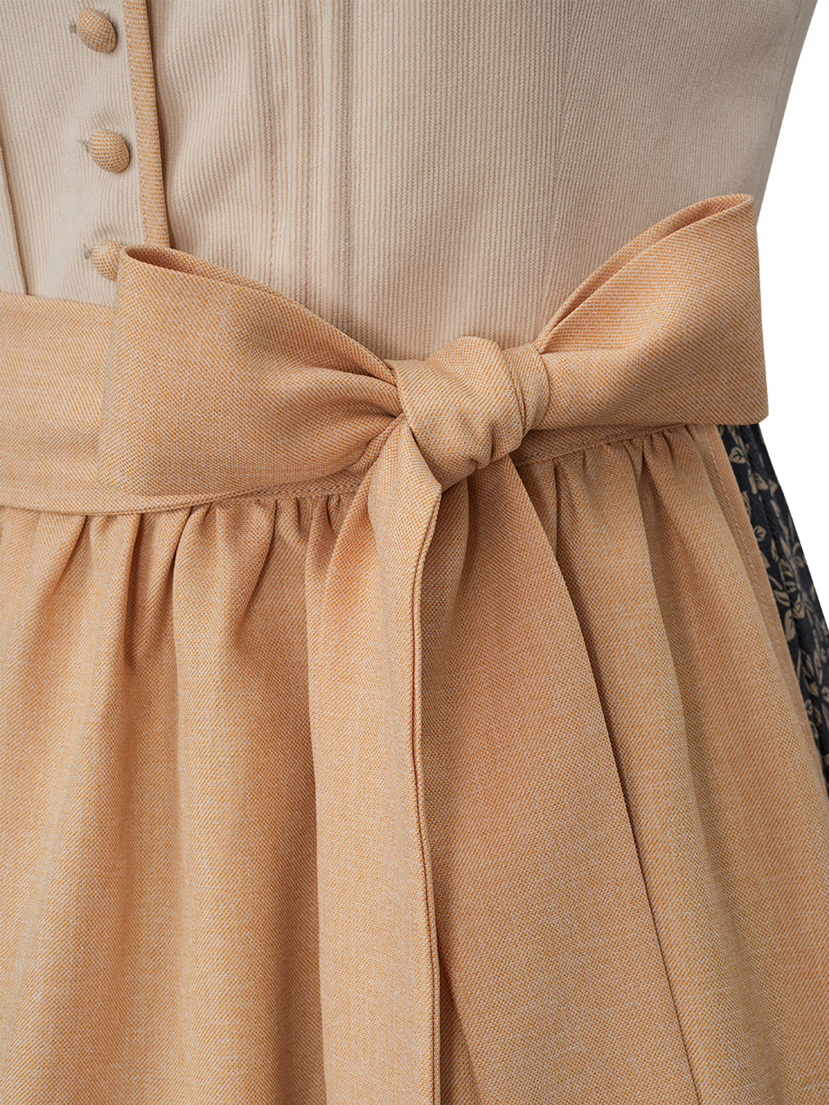 Damen Dirndl Amelie mit Knopfverschluss – Gelb