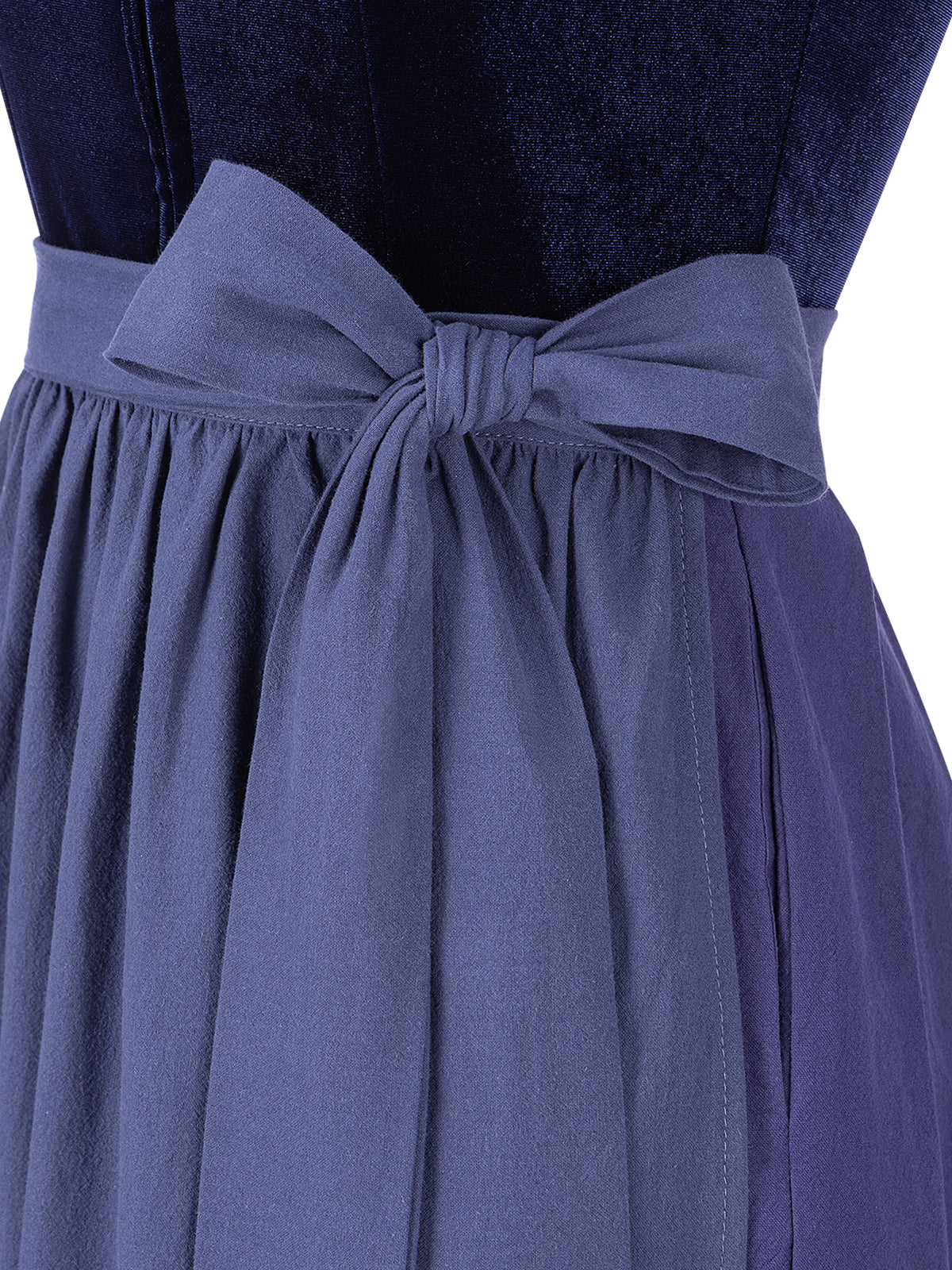 Wiesn Look Melisa – Dirndl in Blau mit Gerader Ausschnitt