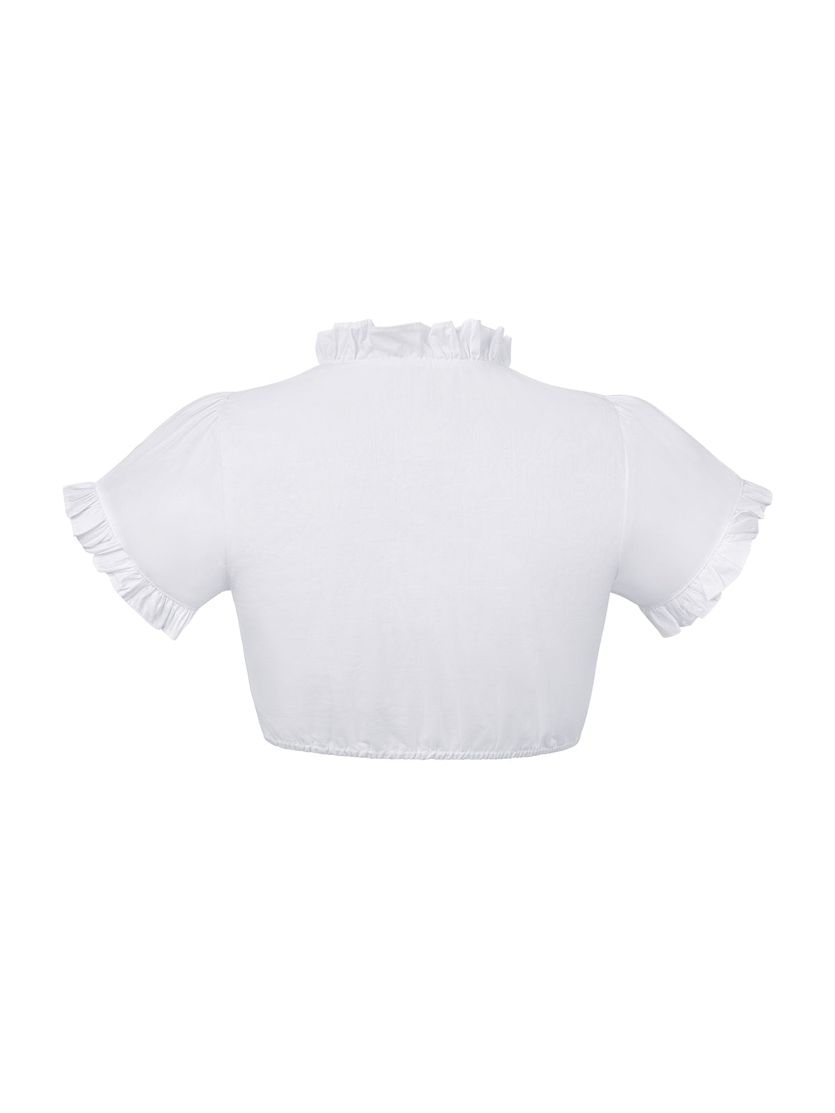 Elegante Dirndlbluse Clea | Kurzarm | Weiß