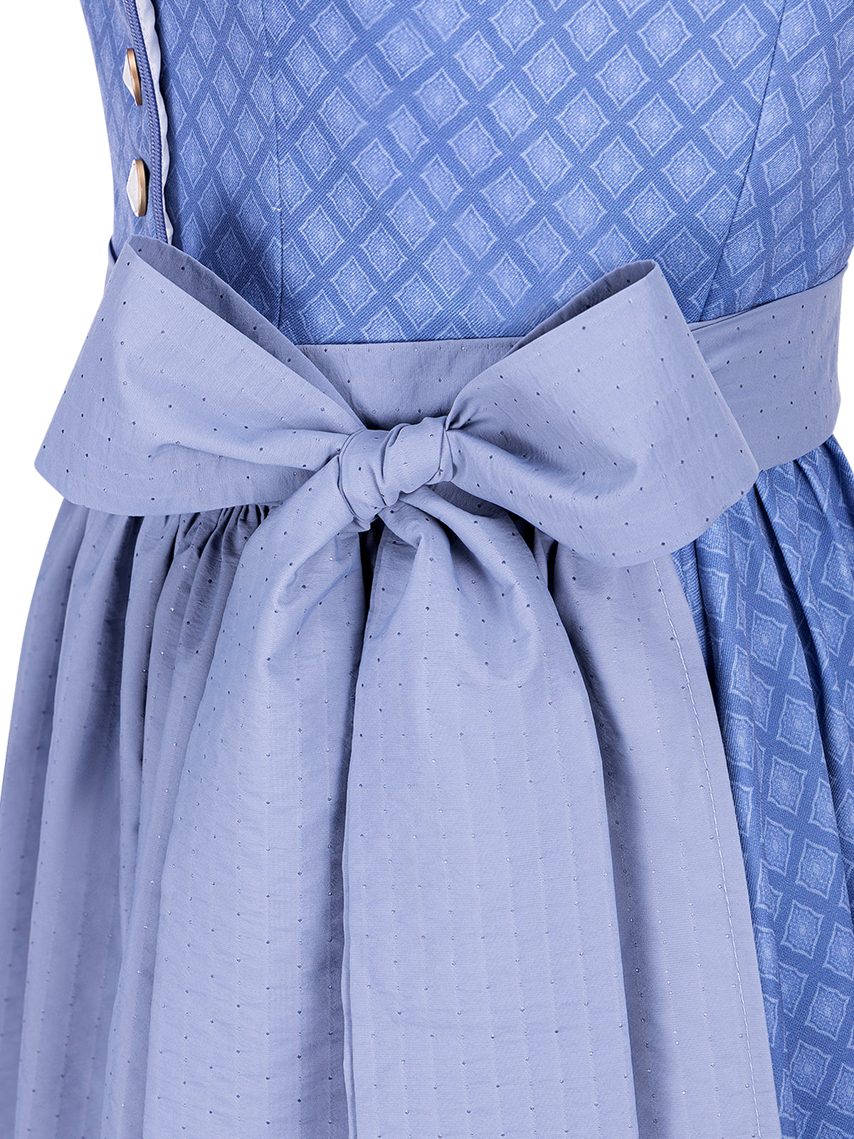 Damen Dirndl Daniela Hell mit Knopfverschluss – Blau