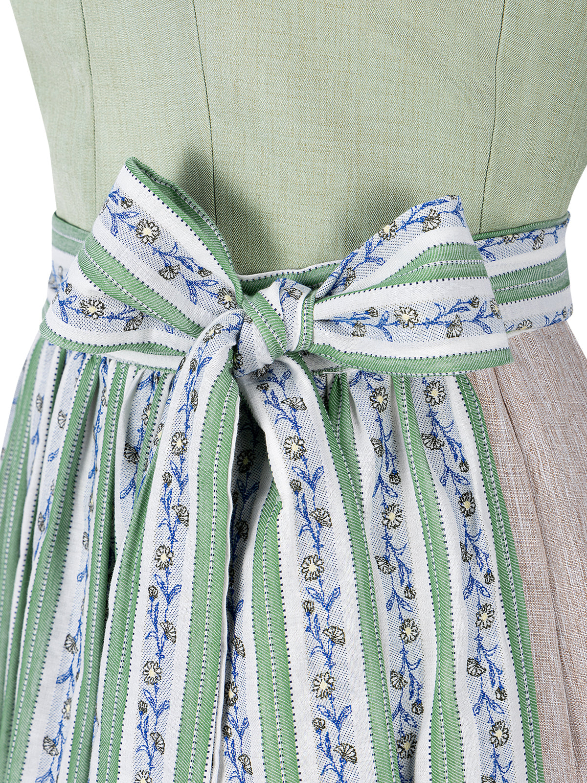 Kristin Grun | Dirndl für Damen | Grün | Gerader Ausschnitt