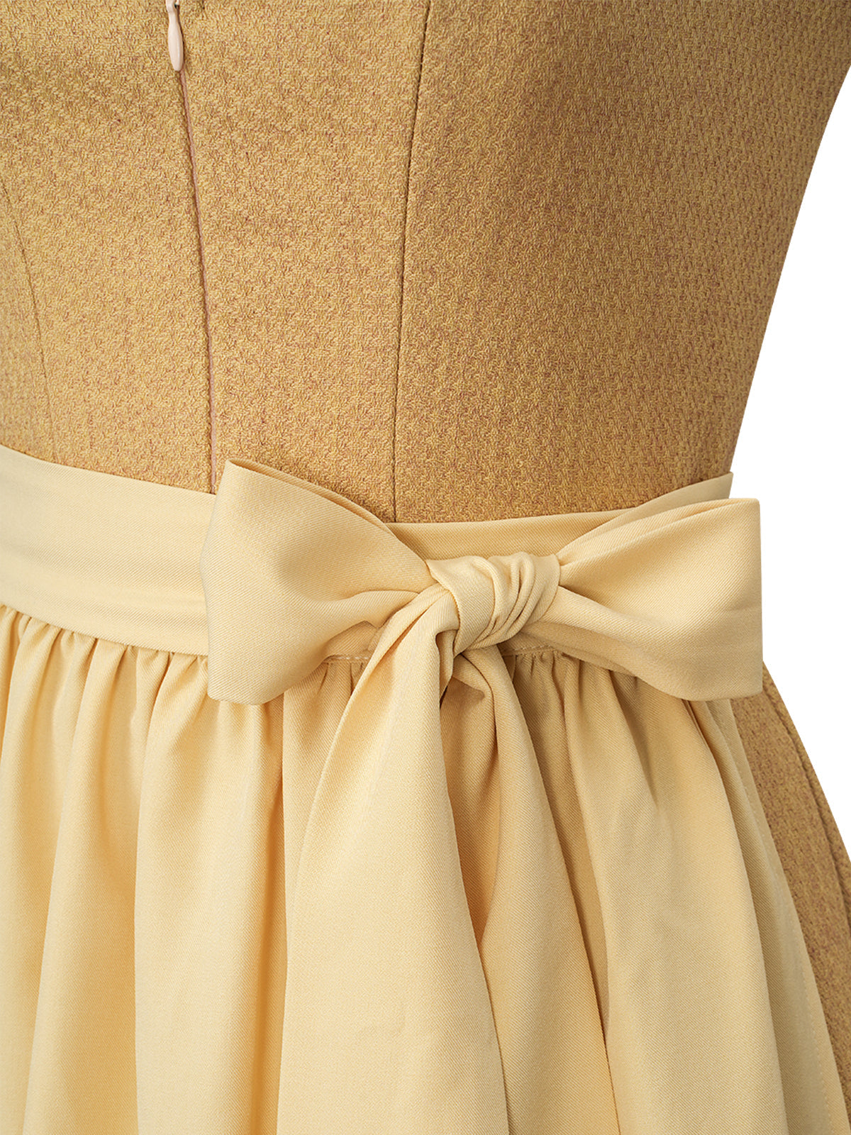 Camille Yellow – Elegantes Trachtenkleid in Gelb mit Frontreißverschluss