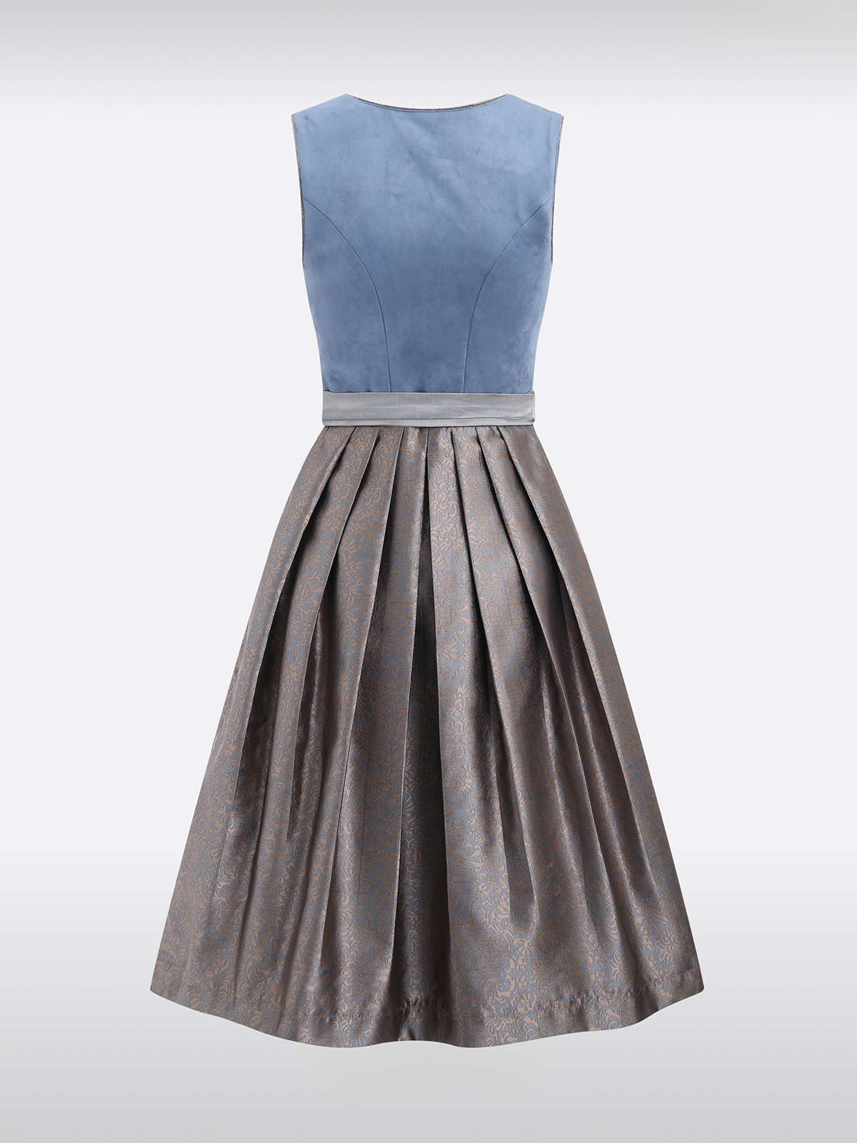Festliches Dirndl Sonja | Blau | Gerader Ausschnitt