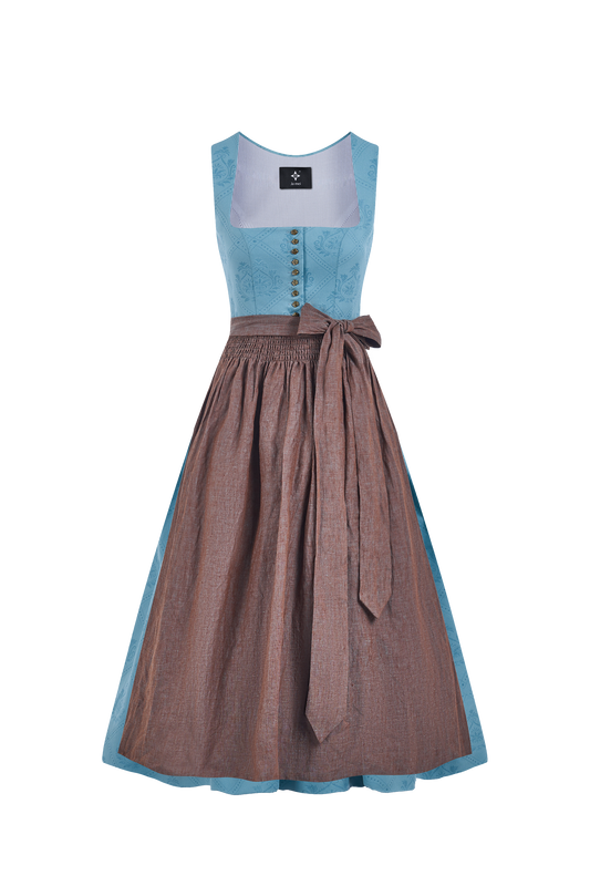 Damen Dirndl Klara Blua mit Allover-Muster – Blau