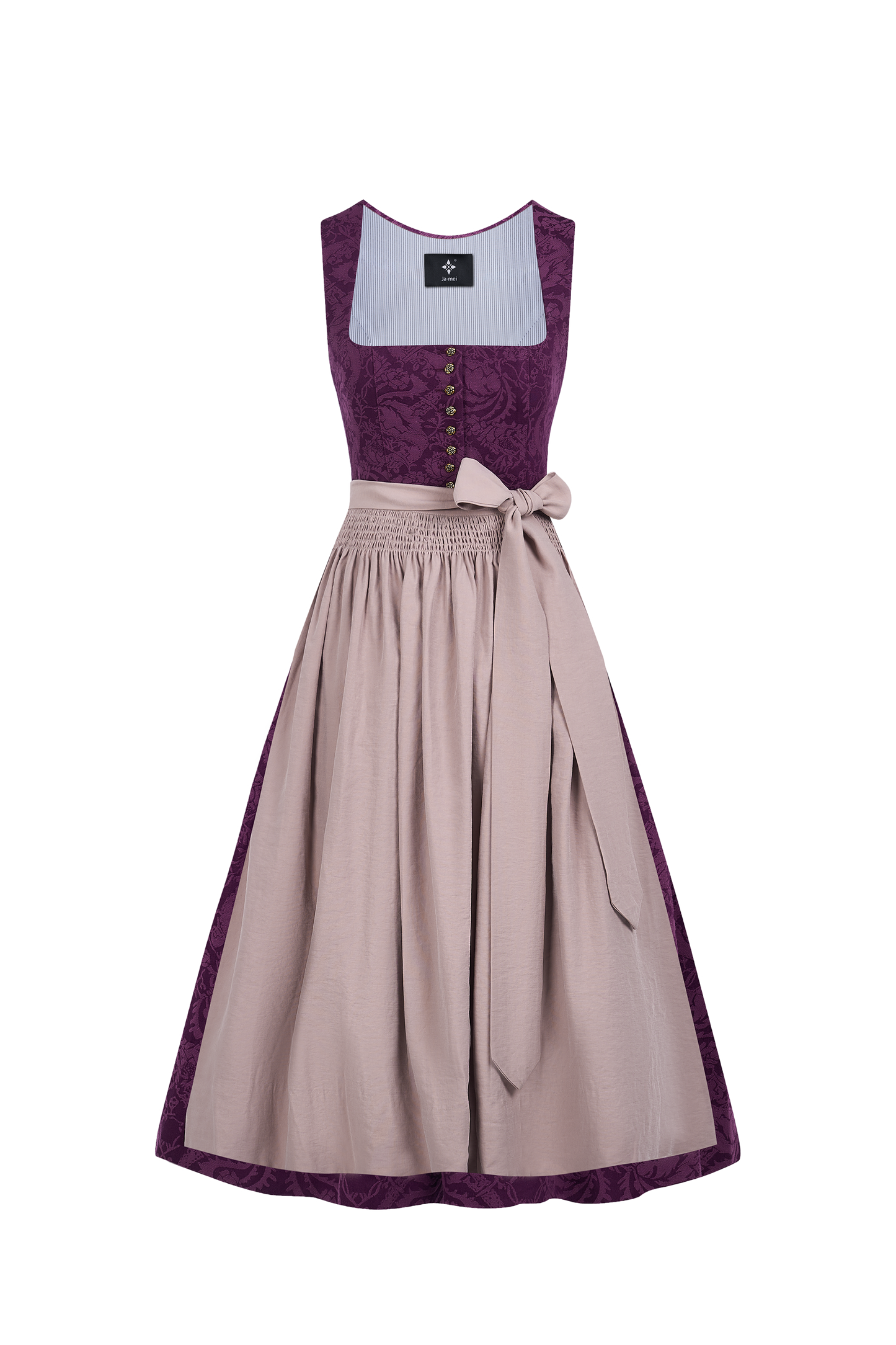 Damen Dirndl Rosalie mit floralem Muster – Lila