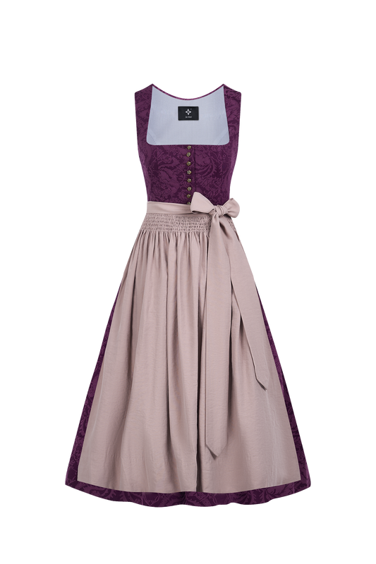 Damen Dirndl Rosalie mit floralem Muster – Lila