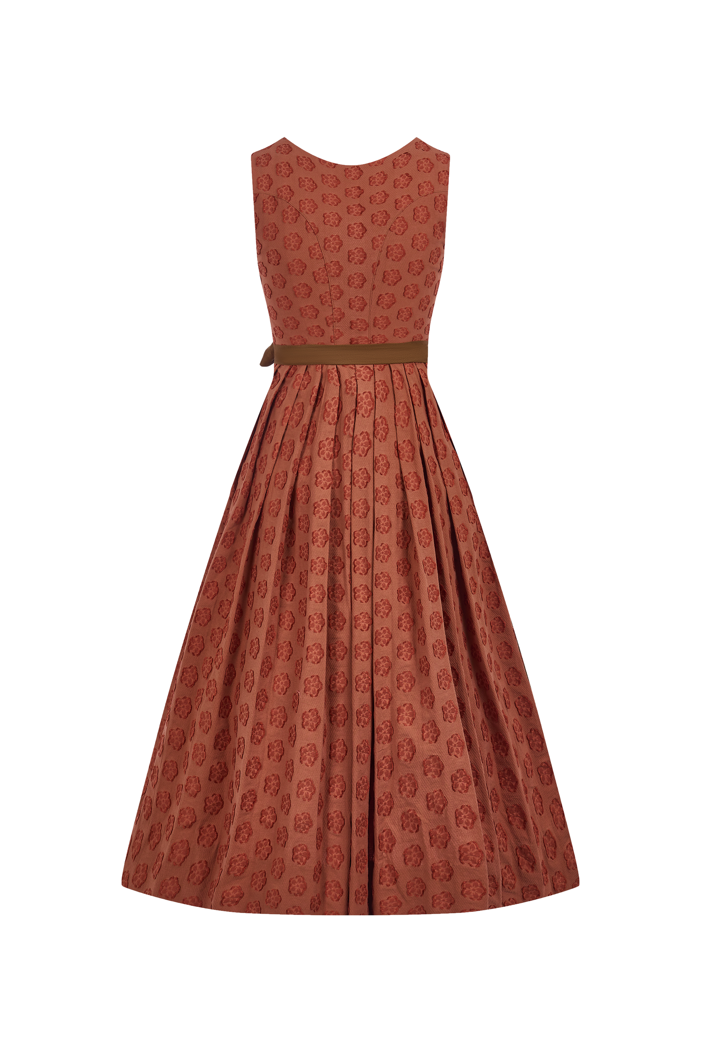 Traditionelles Trachtenkleid Rosalie in Gelb mit floralem Muster