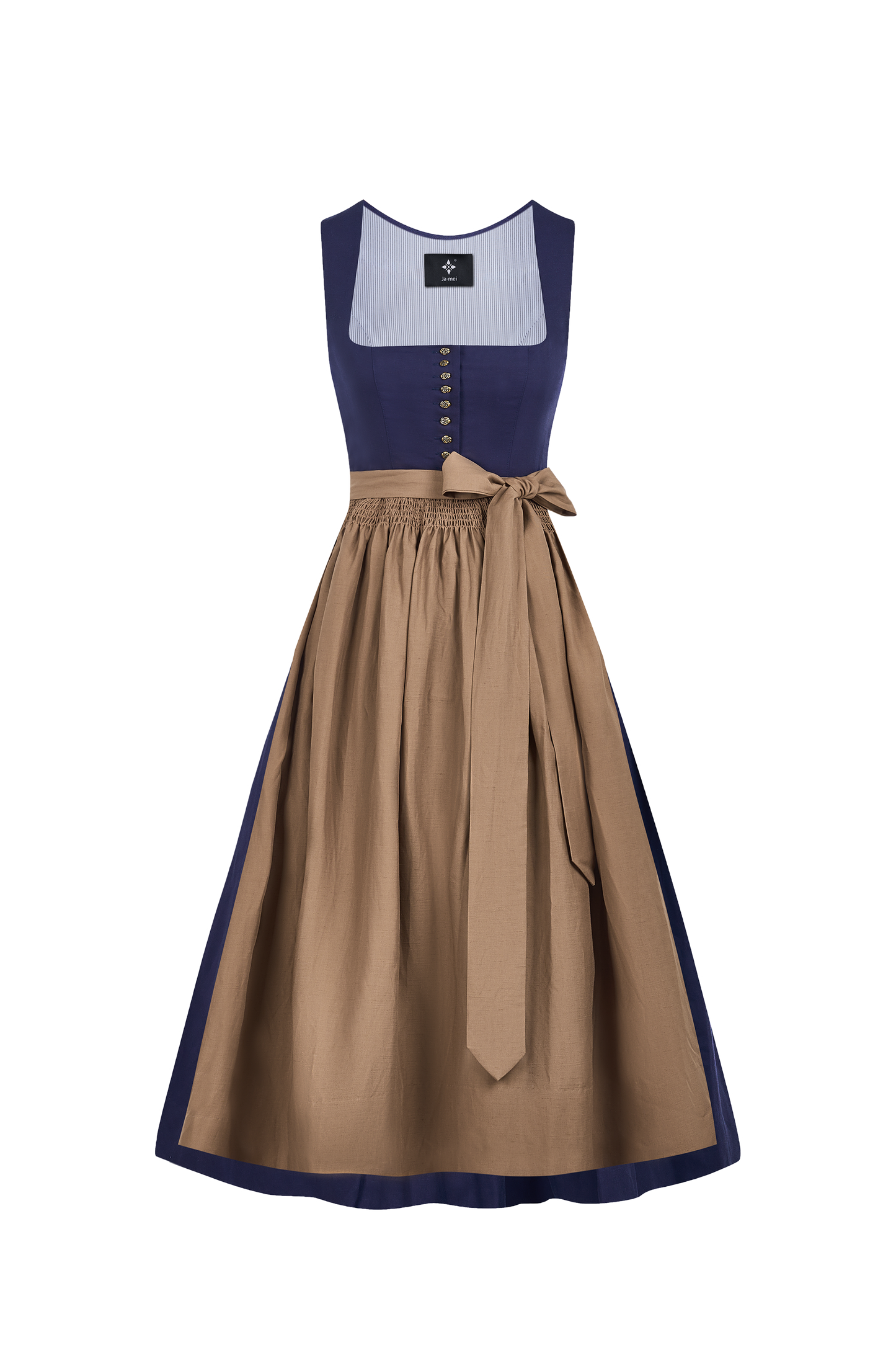 Dirndl Mila – Knopfverschluss in Blau