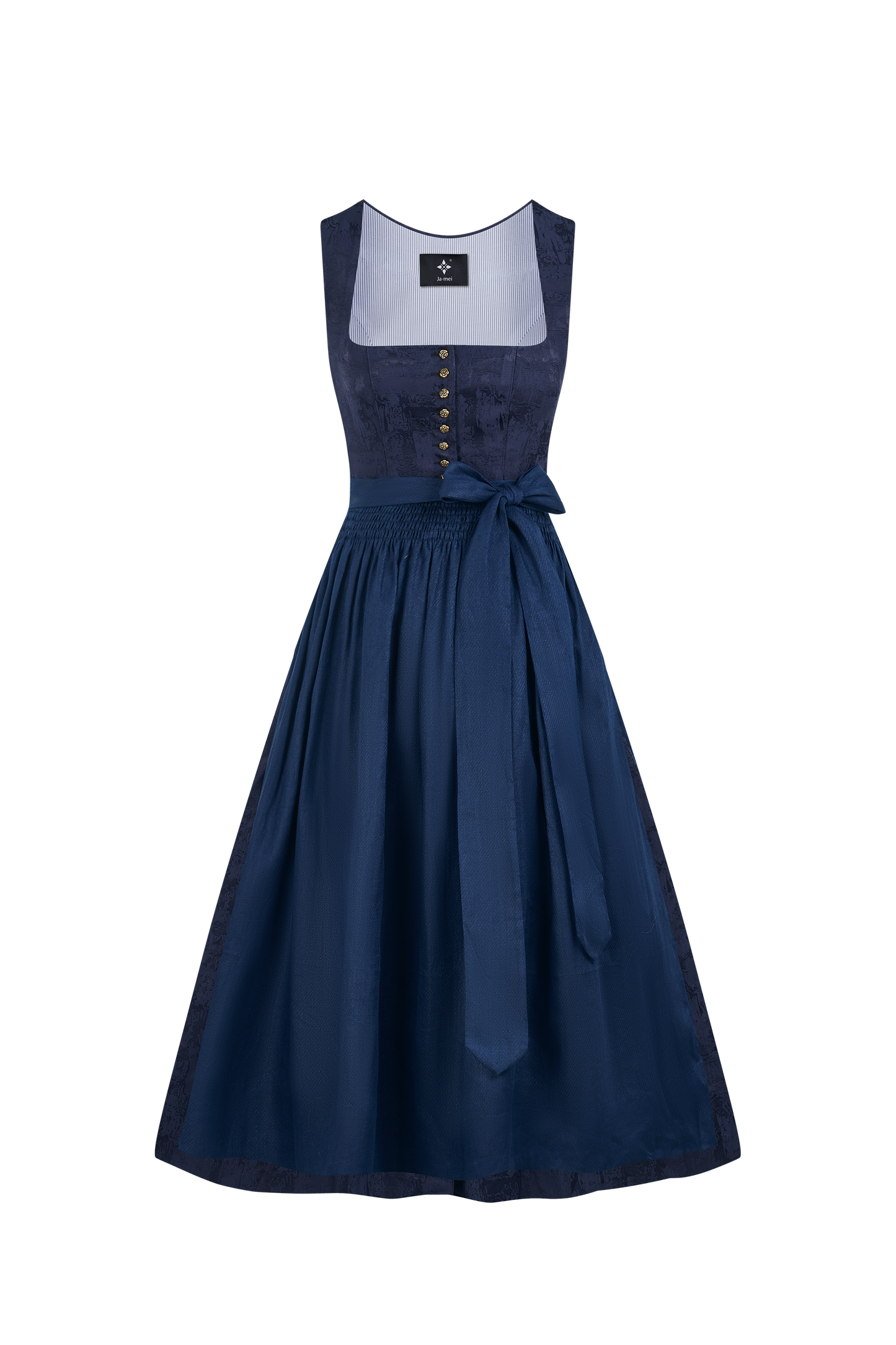 Festliches Dirndl Rosalie | Blau | Gerader Ausschnitt