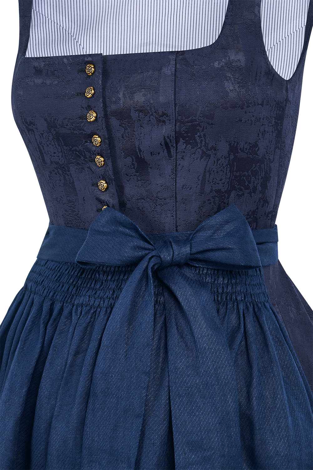 Festliches Dirndl Rosalie | Blau | Gerader Ausschnitt