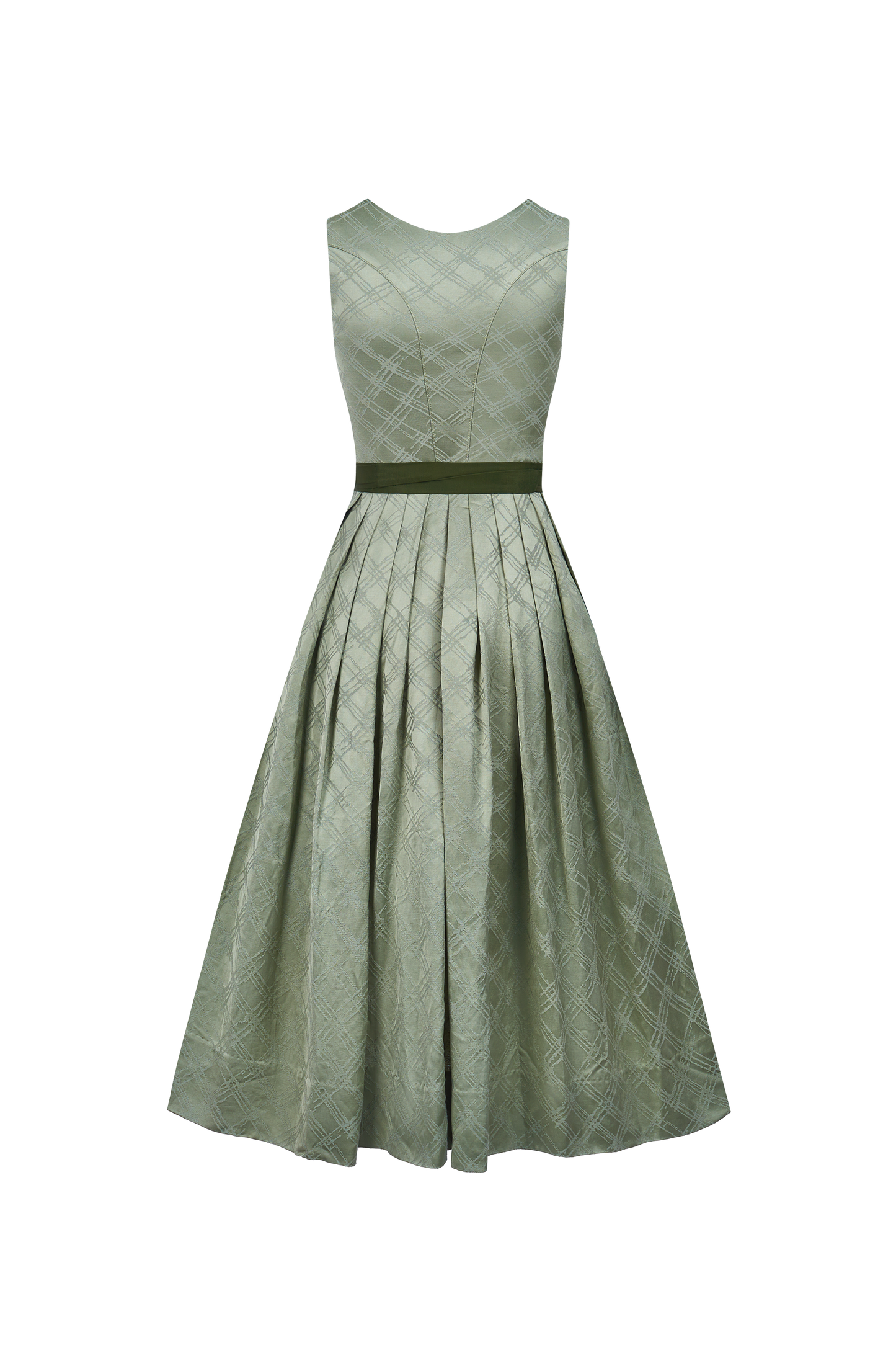 Klassisches Dirndl Rosalie Grun – Grün, Gerader Ausschnitt