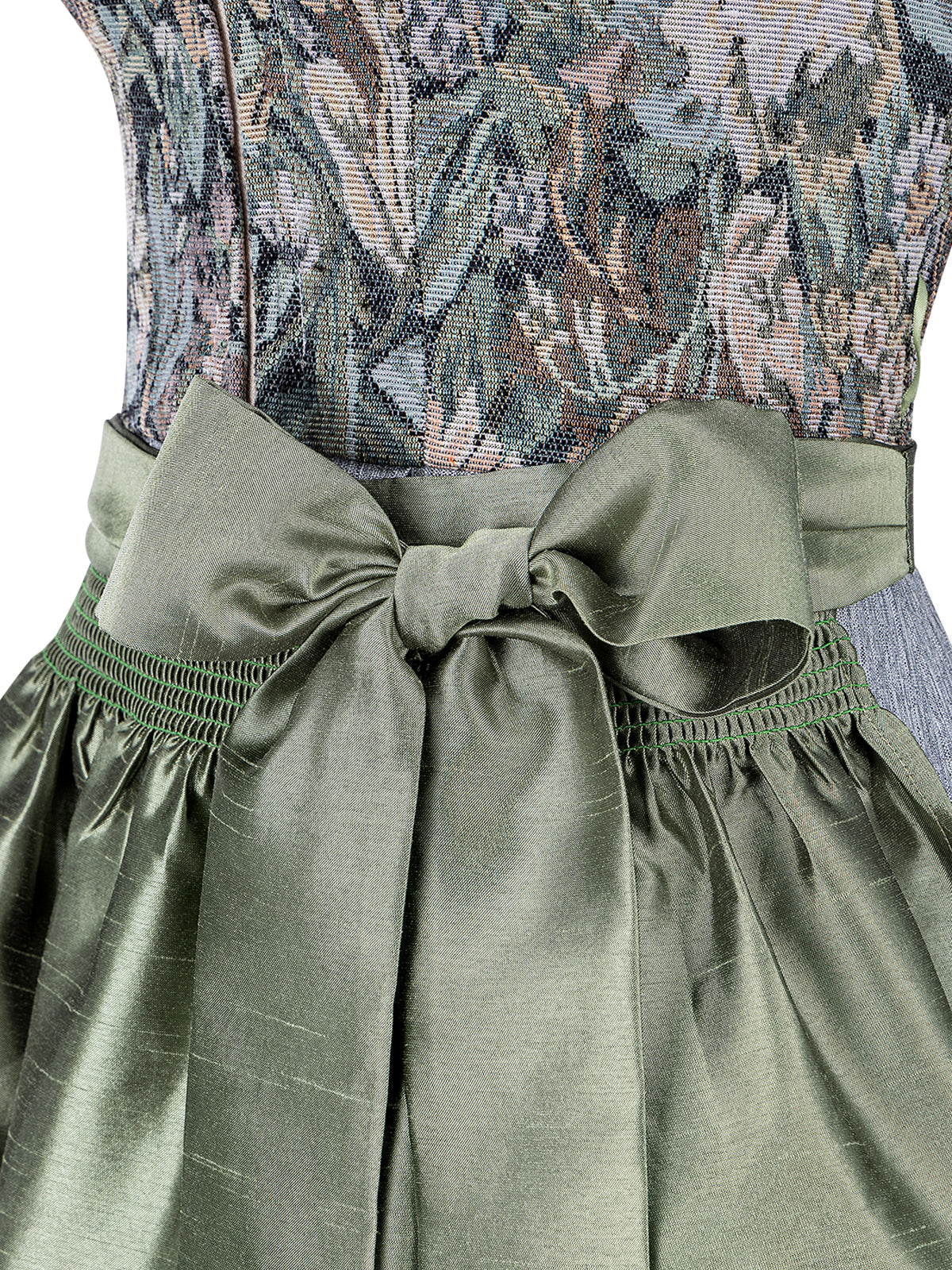 Trachten-Dirndl Bianca in Grün – floralem Muster