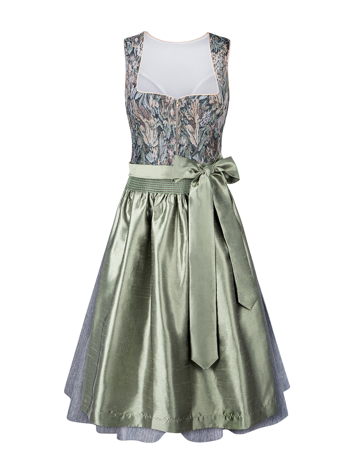 Trachten-Dirndl Bianca in Grün – floralem Muster