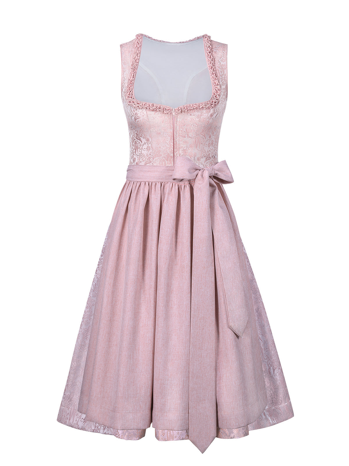 Dirndl Rita in Rosa mit Herz-Ausschnitt