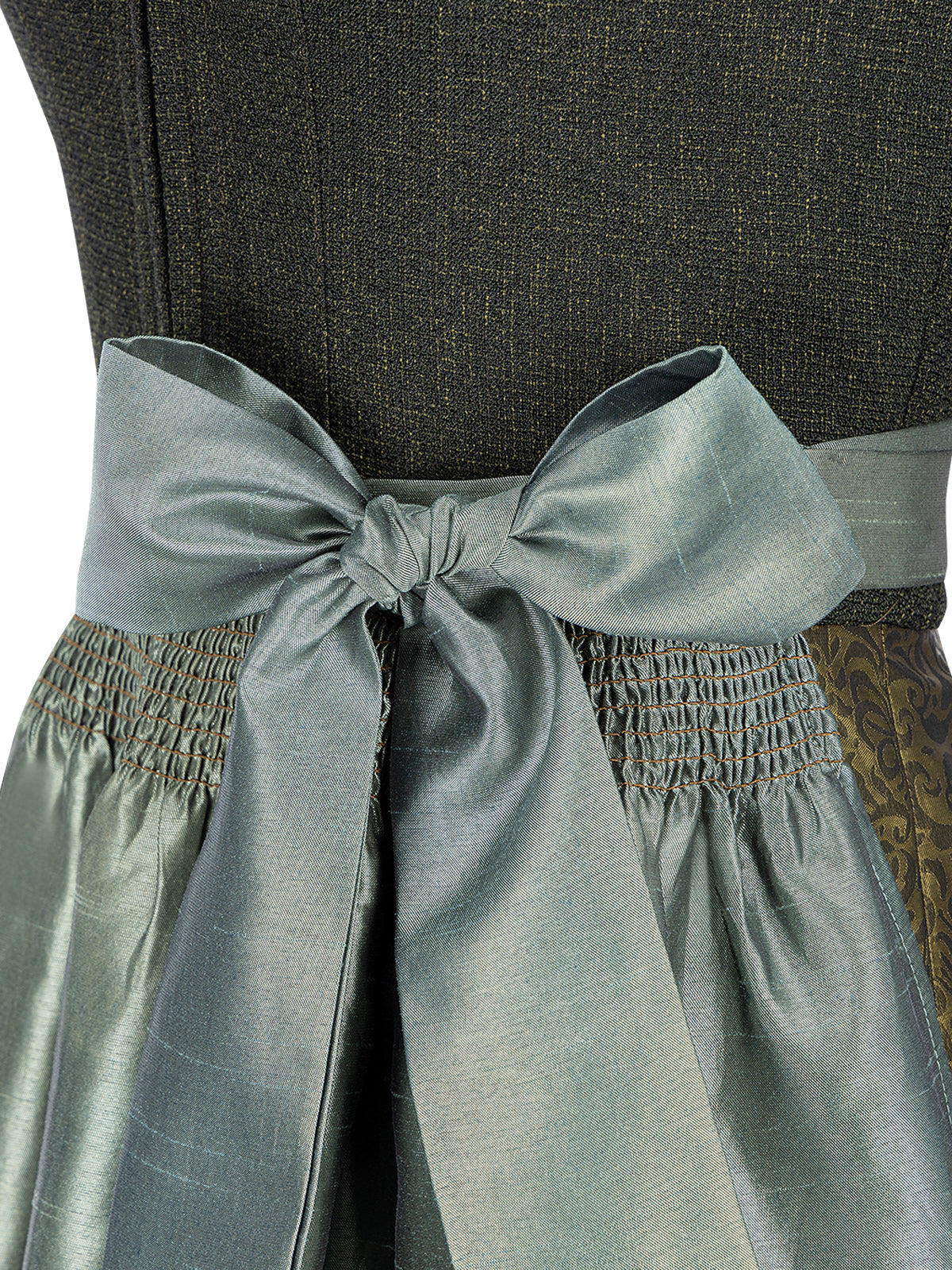 Dora – Elegantes Trachtenkleid in Grün mit strukturierter Optik