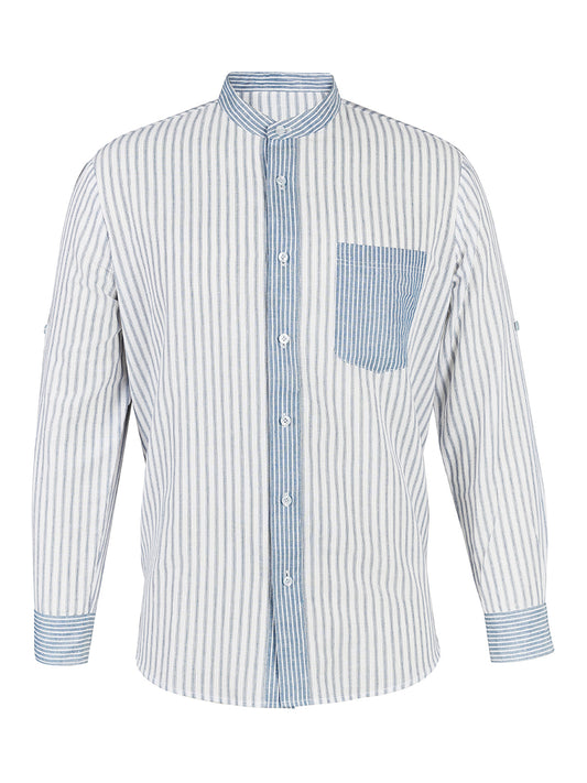 Herrenhemd Moosach Langarmhemd für Trachtenlooks – Blau