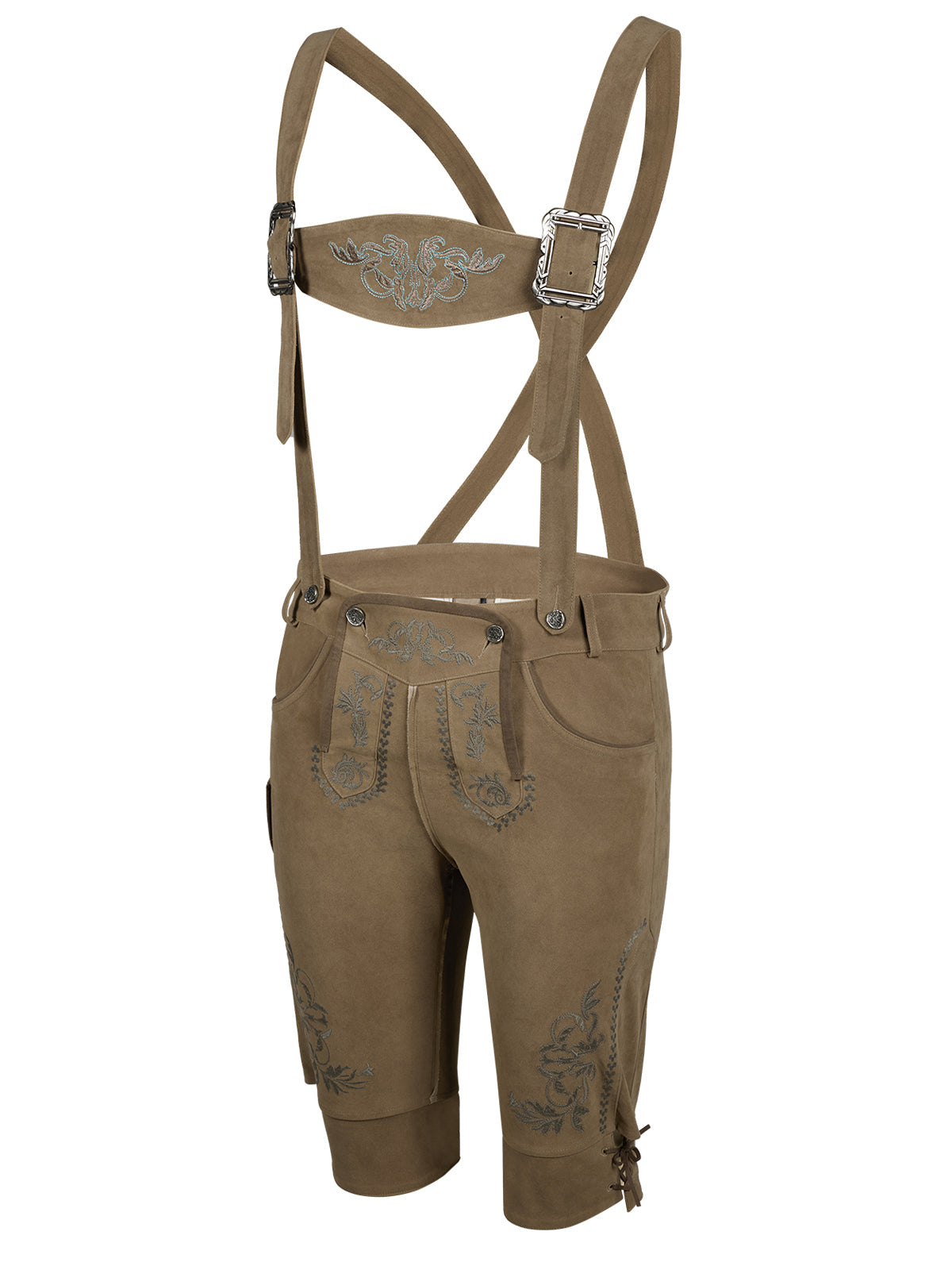 Traditionelle Lederhose Norman Dunkelsand | Braun
