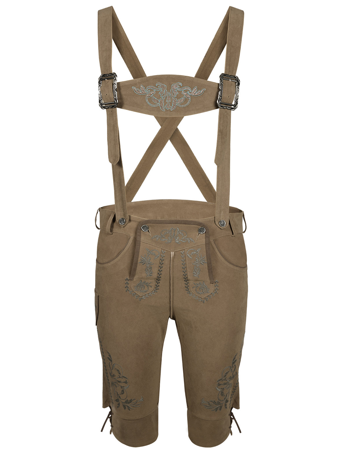 Traditionelle Lederhose Norman Dunkelsand | Braun