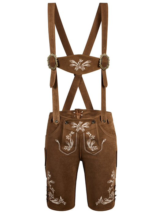 Kurze Lederhose Norman Antibraune – Braun