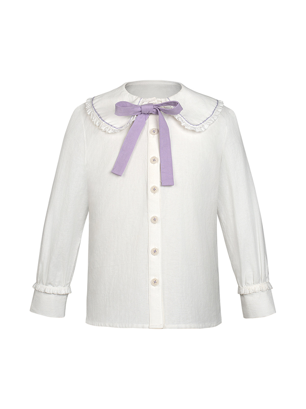Festliche Kinderbluse Momo in Weiß
