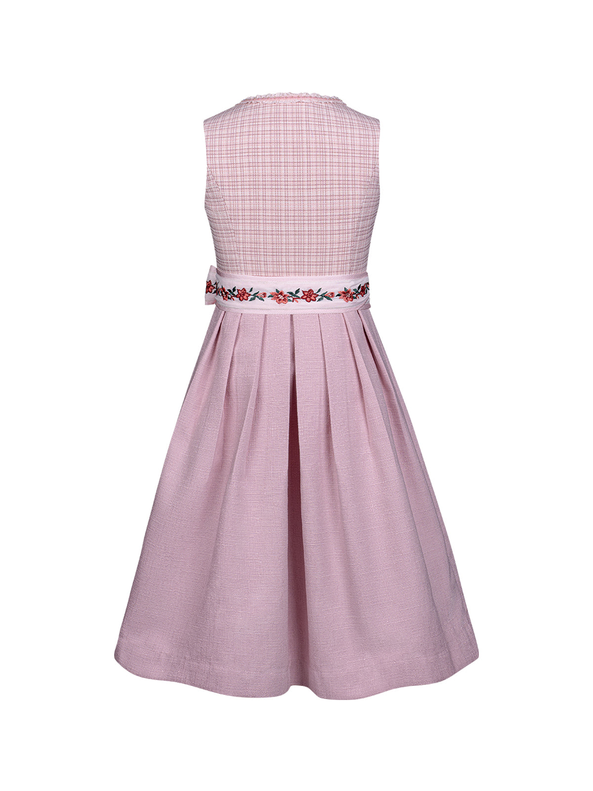 Traditionelles Trachtenkleid Kinder Dirndl Irene in Rosa mit Knopfverschluss