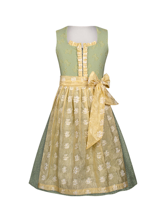 Dirndl Kinder Dirndl Kitt – Frontreißverschluss in Grün