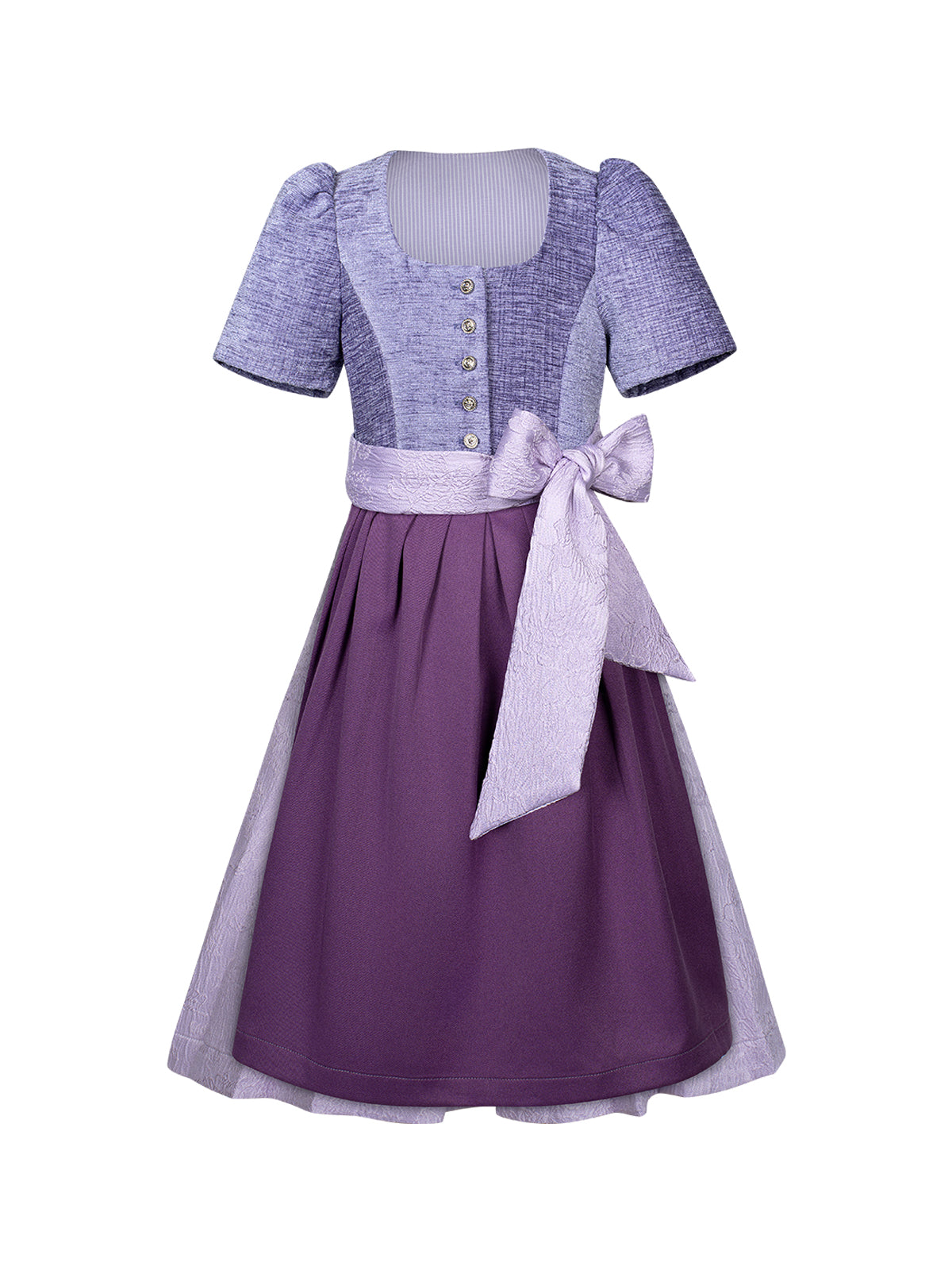 Festliches Dirndl Kinder Dirndl Ginny | Lila | Gerader Ausschnitt
