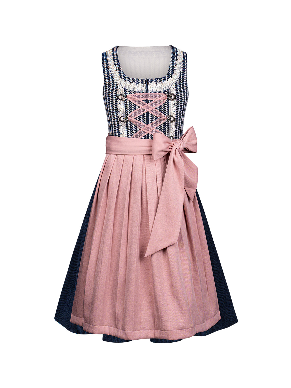 Trachten-Dirndl Kinder Dirndl Harper in Schwarz – Frontreißverschluss