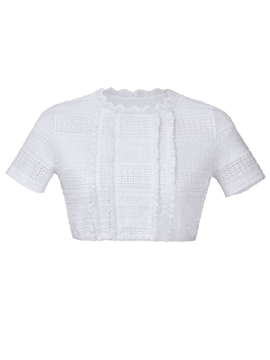 Ruchti – Klassische Trachtenbluse in Weiß