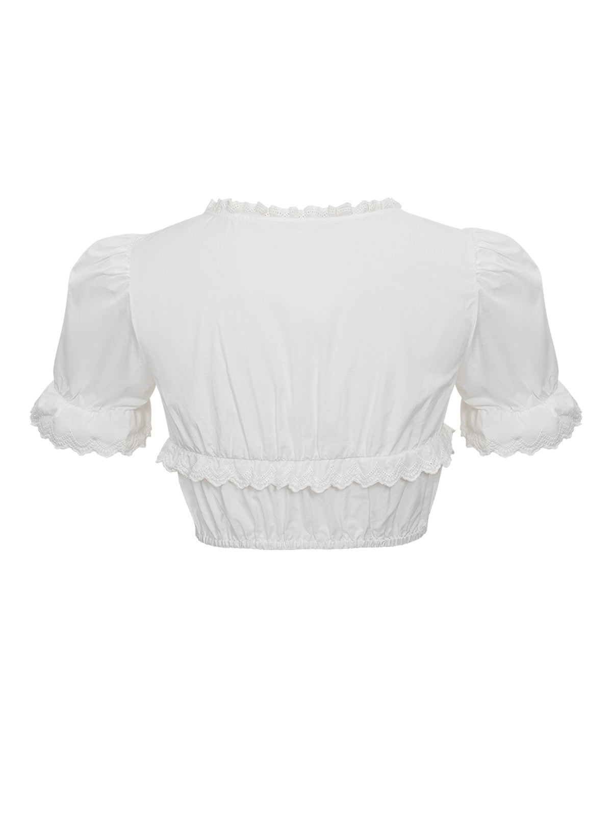 Bluse zum Dirndl Terri mit Gerader Ausschnitt