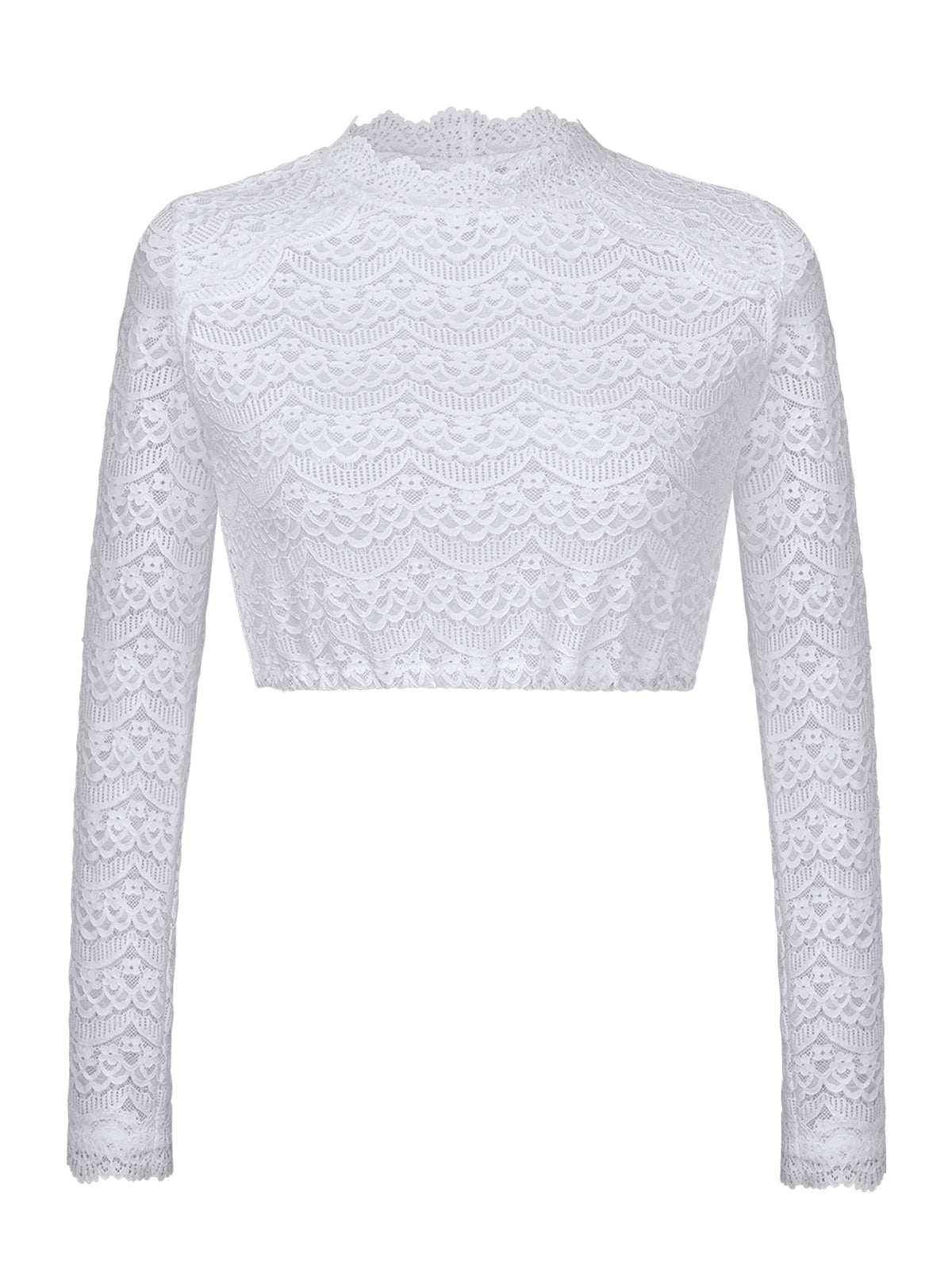 Elegante Dirndlbluse Baum | Langarm | Weiß