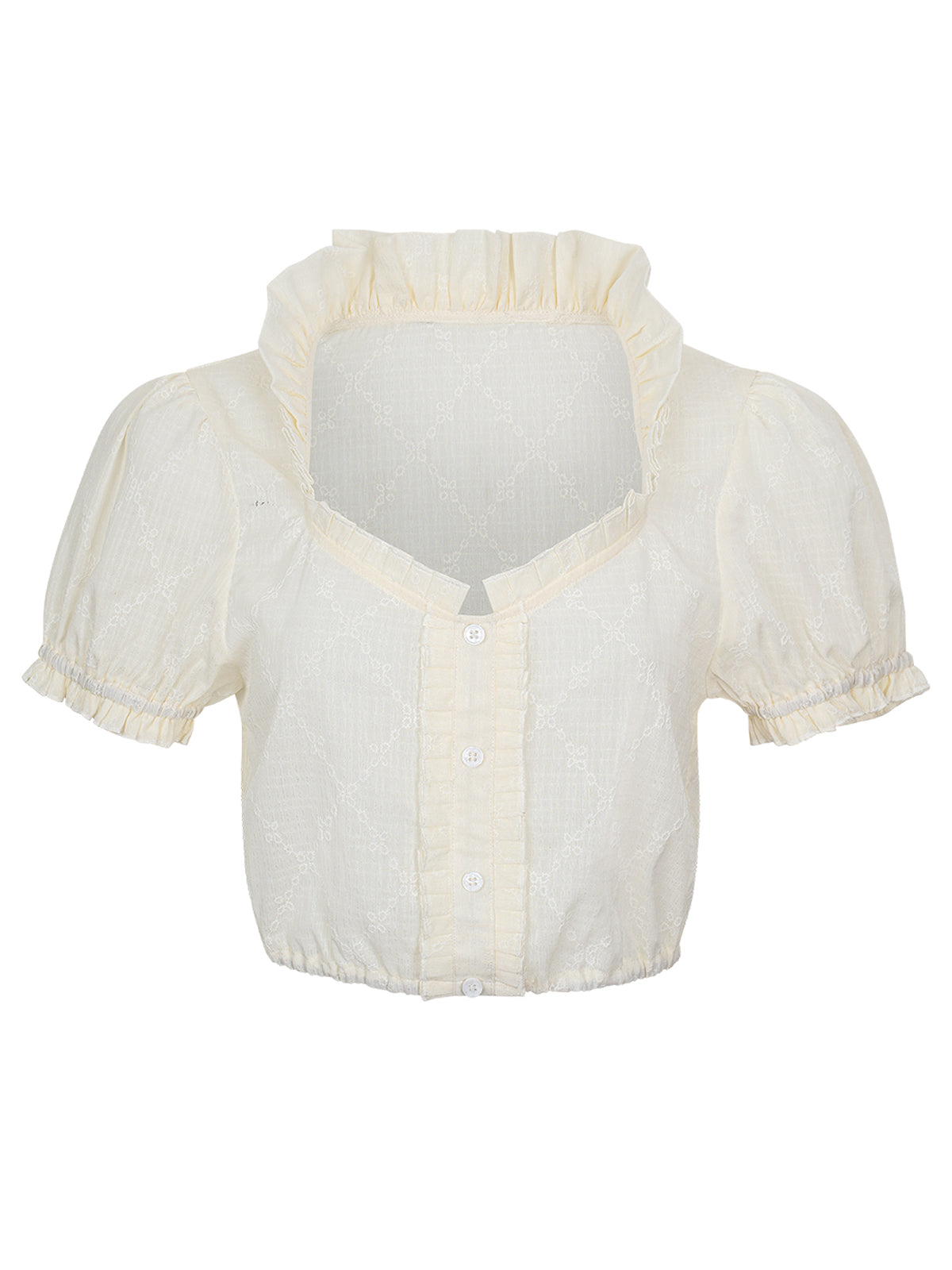 Musselin Damenbluse für Trachtenlooks in Weiß