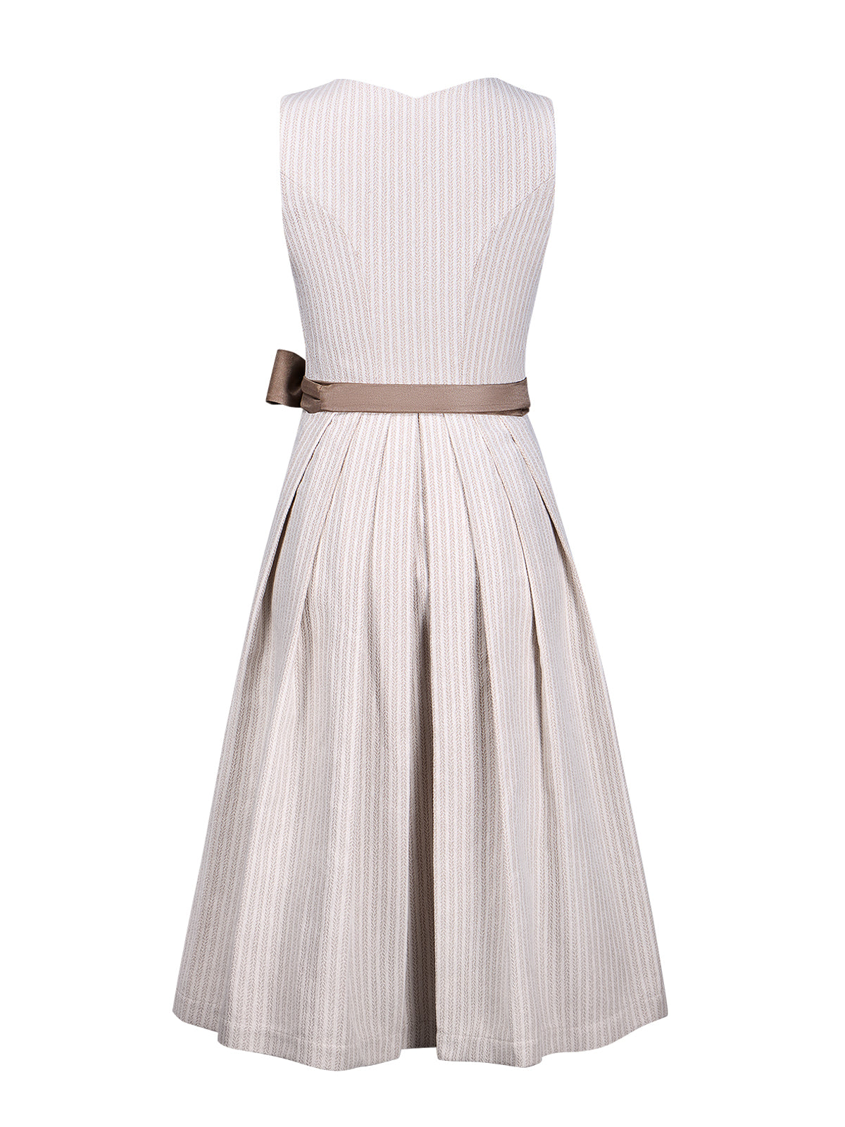 Trachten-Dirndl Helena in Beige – Frontreißverschluss