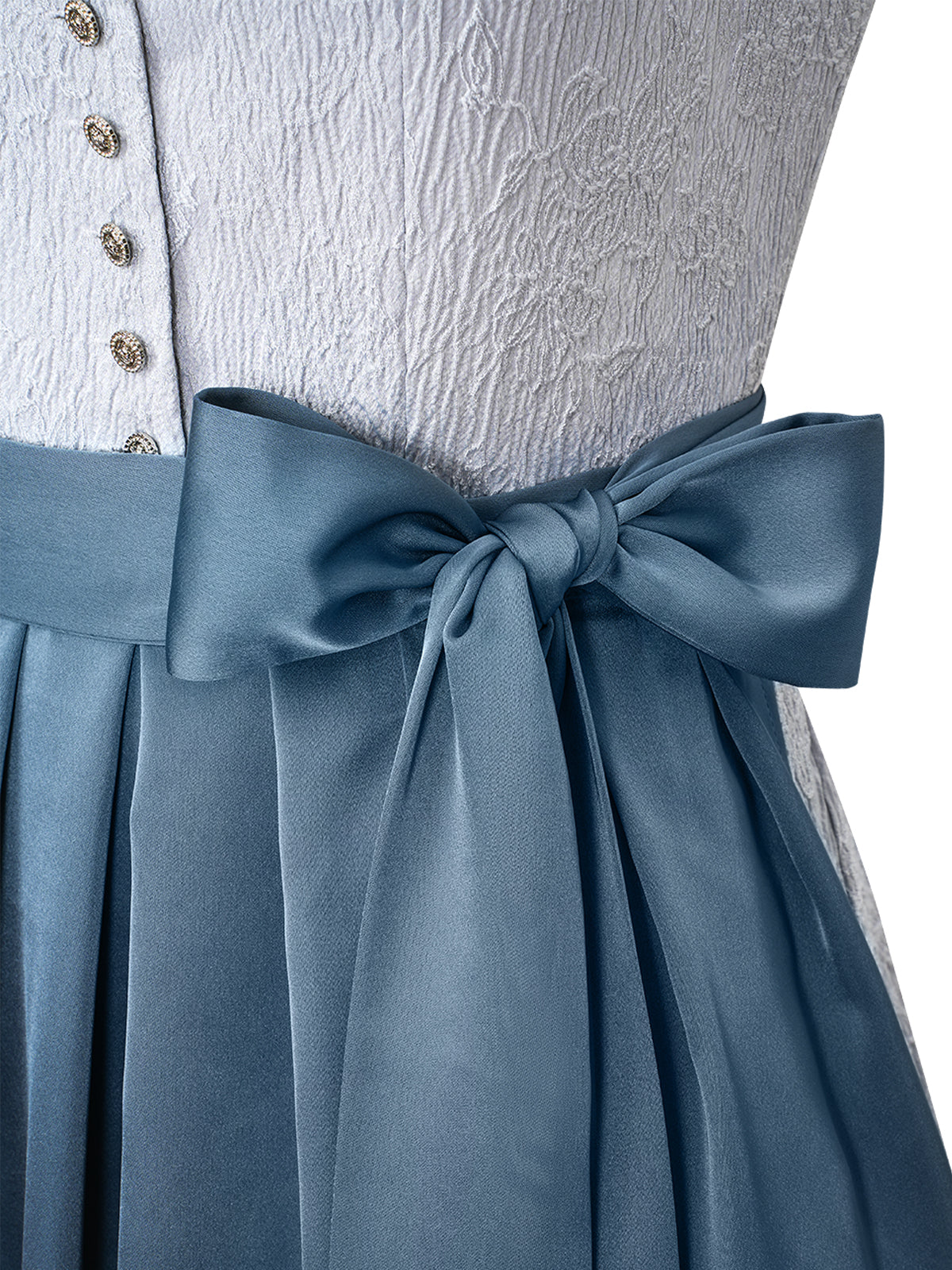 Noah – Elegantes Trachtenkleid in Blau mit Knopfverschluss