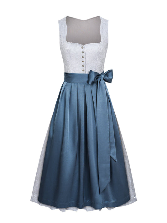Noah – Elegantes Trachtenkleid in Blau mit Knopfverschluss