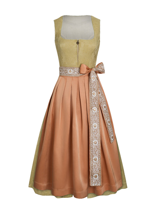 Anouk – Elegantes Trachtenkleid in Gelb mit Knopfverschluss