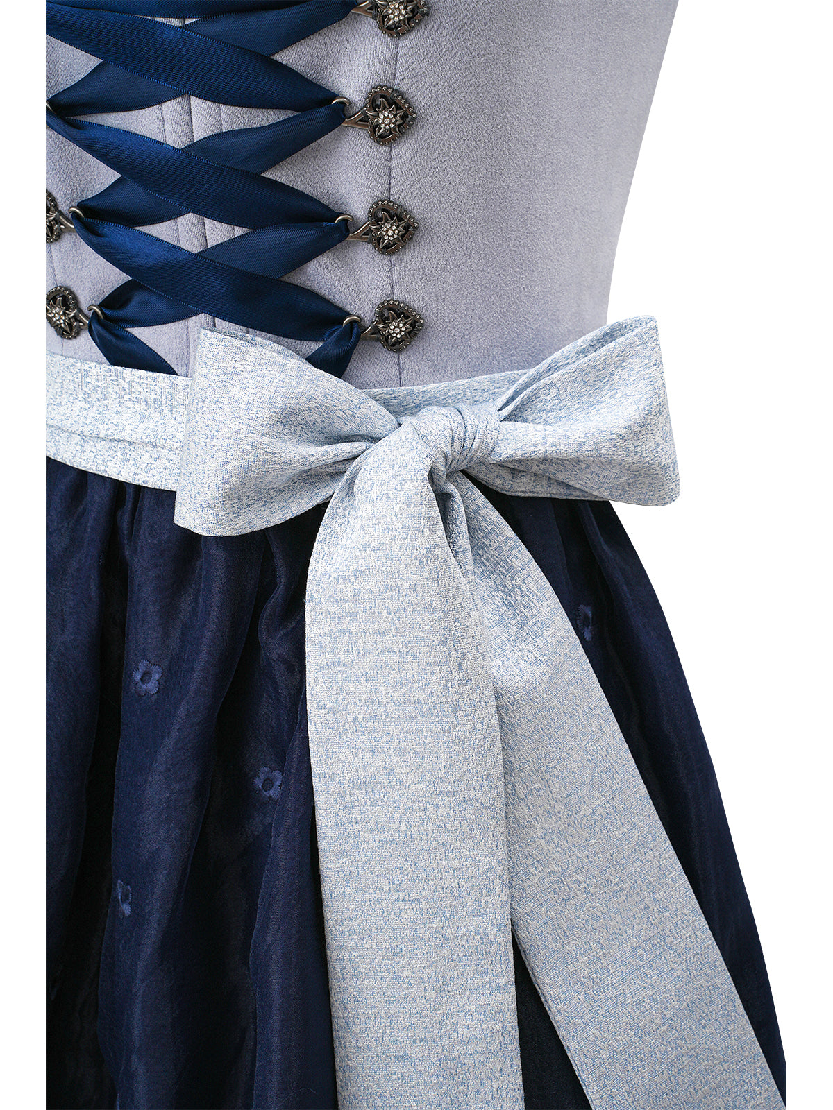Festliches Dirndl Nene | Blau | Gerader Ausschnitt