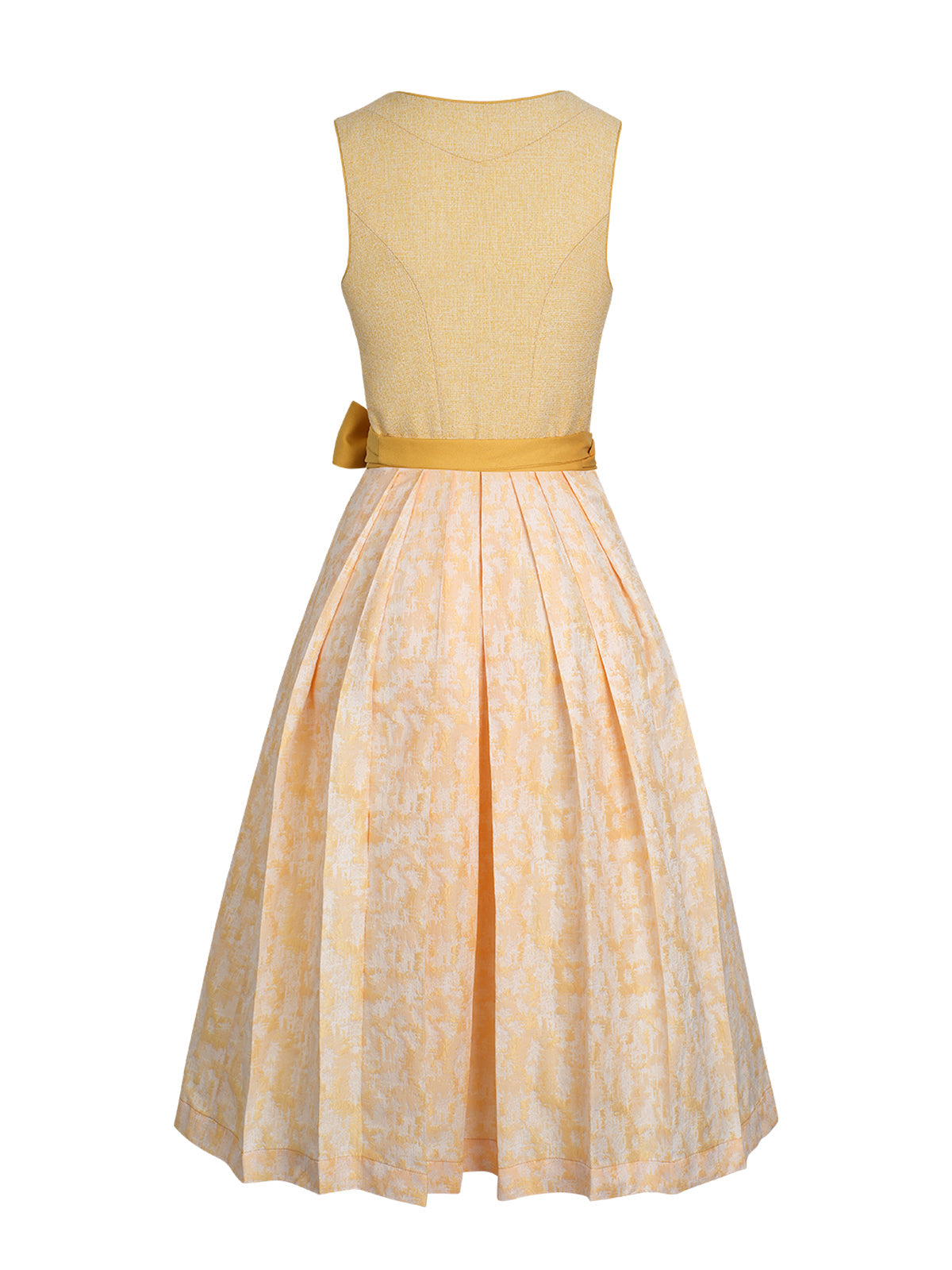 Festliches Dirndl Yasmin | Gelb | Gerader Ausschnitt