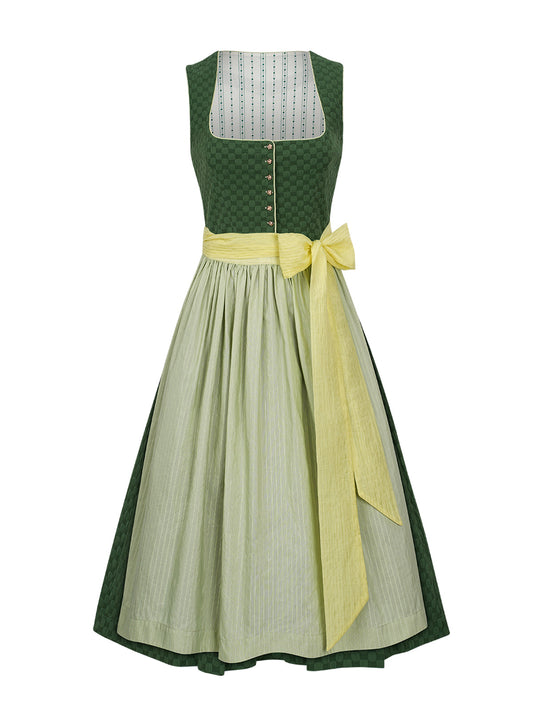 Rowan | Dirndl für Damen | Grün | Gerader Ausschnitt