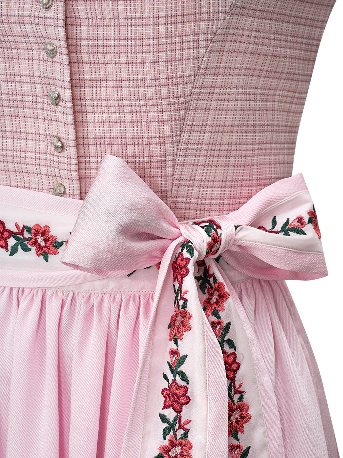 Irene | Dirndl für Damen | Rosa | Gerader Ausschnitt