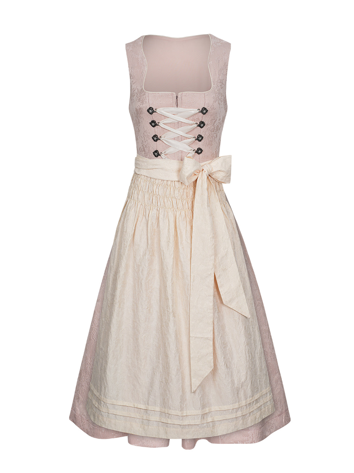 Festliches Dirndl Ruth | Rosa | Gerader Ausschnitt
