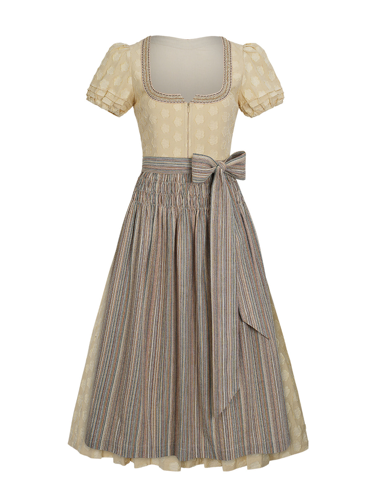Festliches Dirndl Misa | Gelb | Gerader Ausschnitt