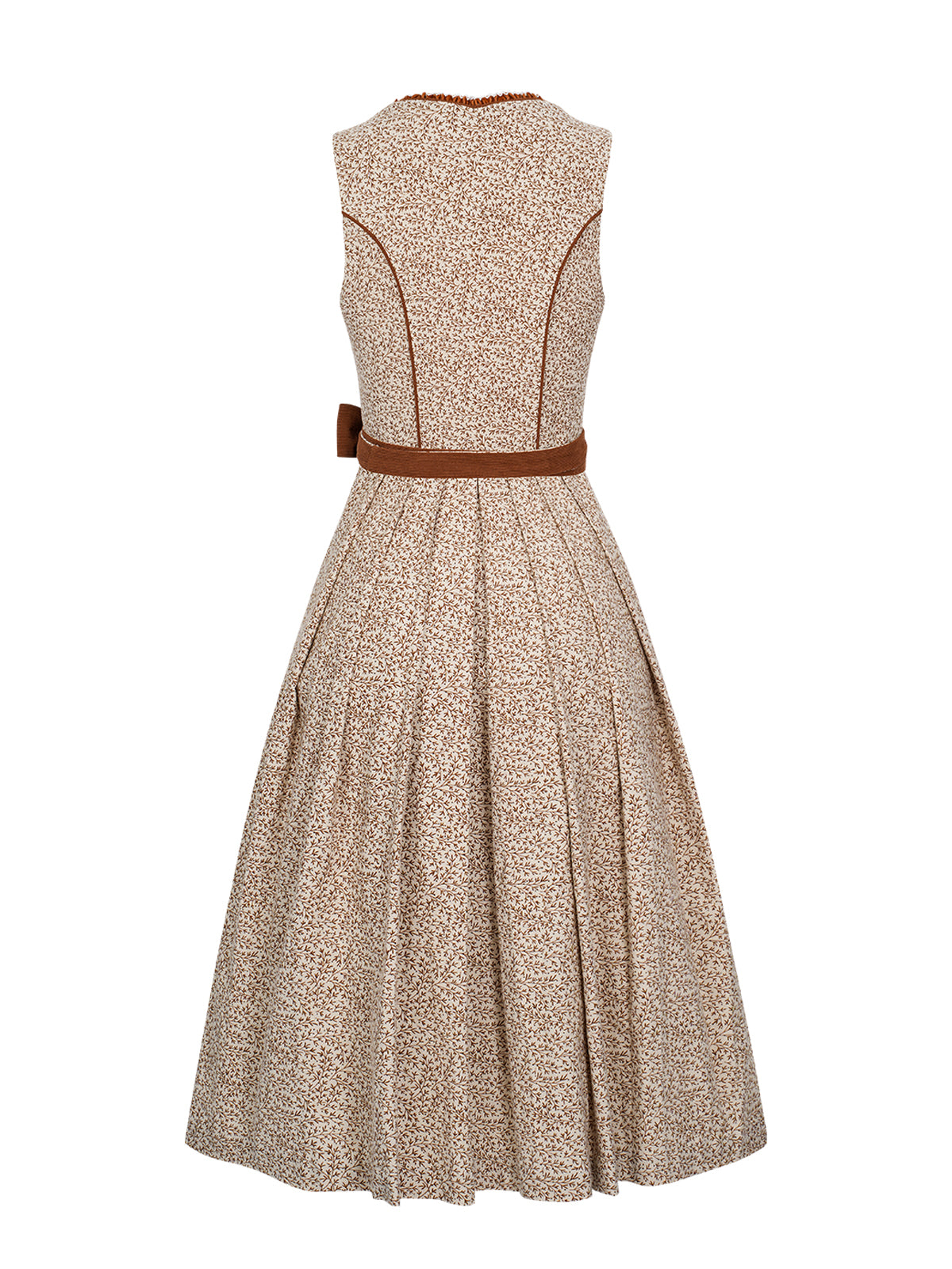 Tammy – Elegantes Trachtenkleid in Braun mit floralem Muster