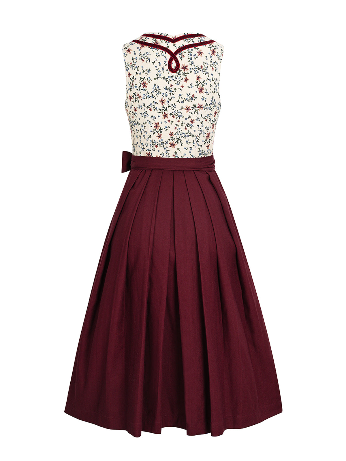 Damen Dirndl Ingrid mit floralem Muster – Rot