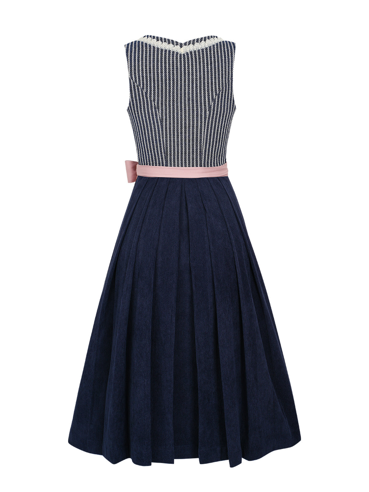 Klassisches Dirndl Harper – Blau, Gerader Ausschnitt